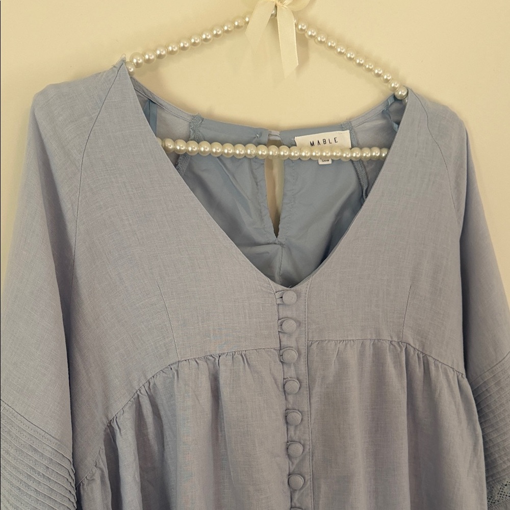 Mable Blue Button Dress - Picture 4 of 9
